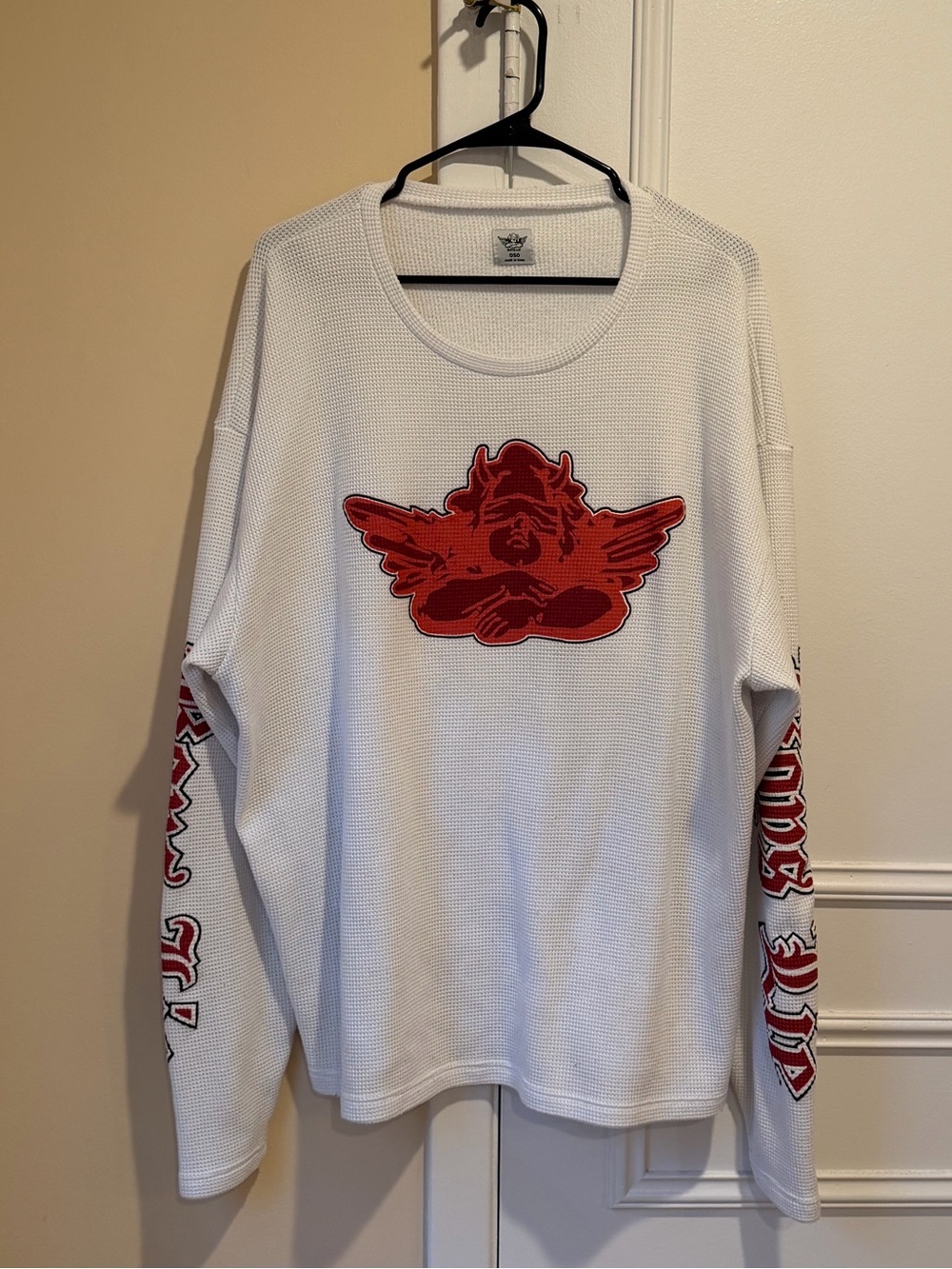 Boys Lie Oversized Long Sleeve Waffle Crew Neck